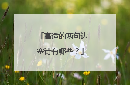 高适的两句边塞诗有哪些?