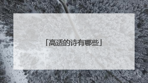 高适的诗有哪些