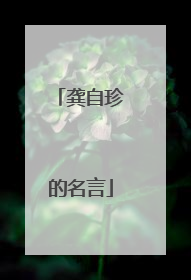 龚自珍的名言