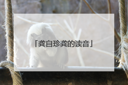 龚自珍龚的读音