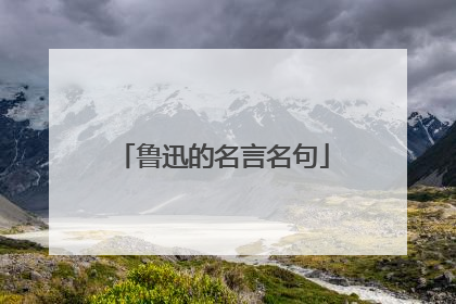 鲁迅的名言名句