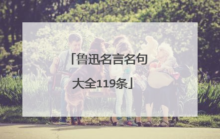 鲁迅名言名句大全119条