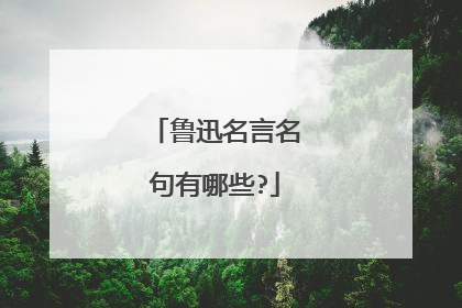 鲁迅名言名句有哪些?