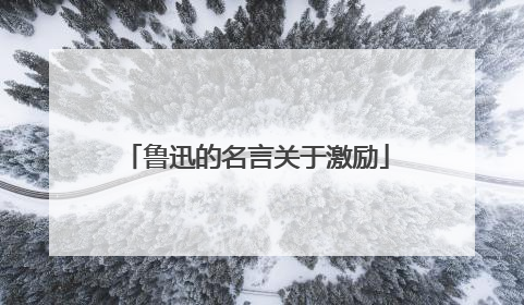 鲁迅的名言关于激励