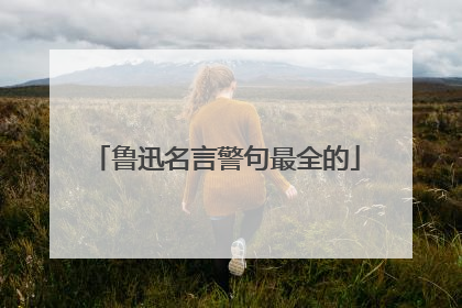 鲁迅名言警句最全的