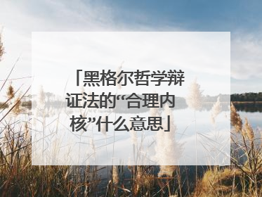 黑格尔哲学辩证法的“合理内核”什么意思