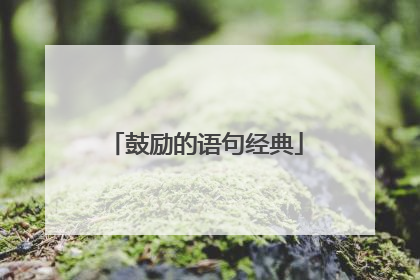 鼓励的语句经典