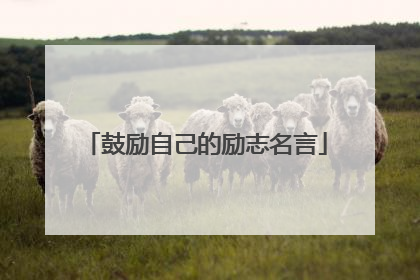 鼓励自己的励志名言