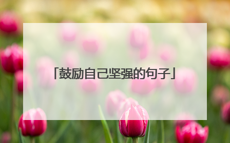 鼓励自己坚强的句子