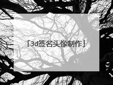3d签名头像制作