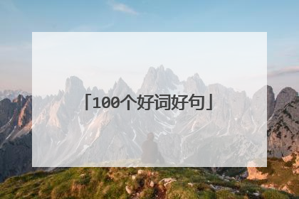 100个好词好句