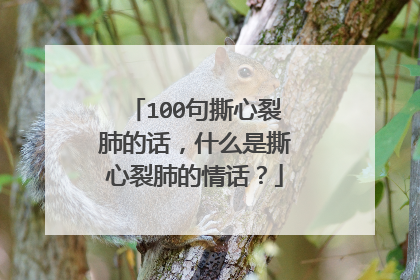100句撕心裂肺的话,什么是撕心裂肺的情话?
