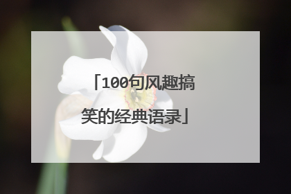 100句风趣搞笑的经典语录