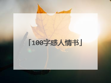 100字感人情书