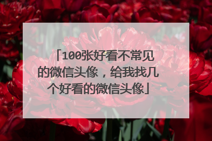 100张好看不常见的微信头像,给我找几个好看的微信头像