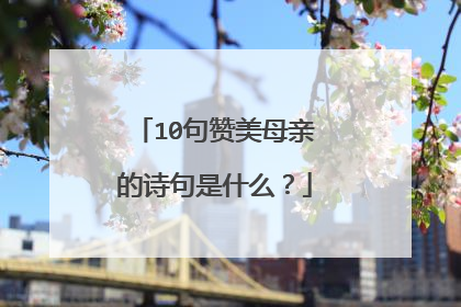 10句赞美母亲的诗句是什么?