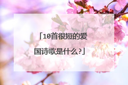10首很短的爱国诗歌是什么?