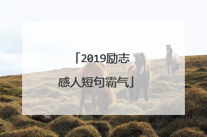 2019励志感人短句霸气