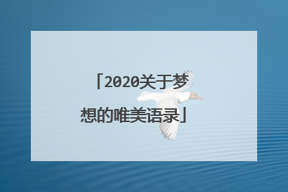 2020关于梦想的唯美语录