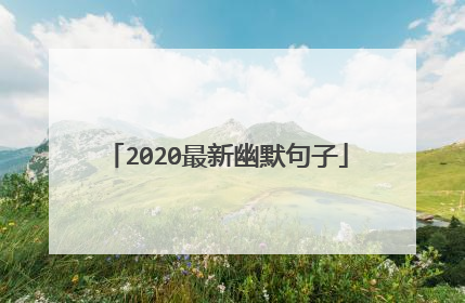 2020最新幽默句子