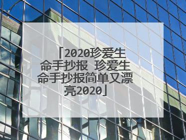 2020珍爱生命手抄报 珍爱生命手抄报简单又漂亮2020