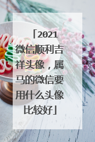 2021微信顺利吉祥头像,属马的微信要用什么头像比较好