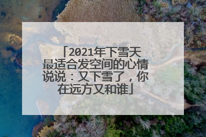 2021年下雪天最适合发空间的心情说说:又下雪了,你在远方又和谁