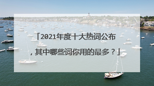 2021年度十大热词公布,其中哪些词你用的最多?
