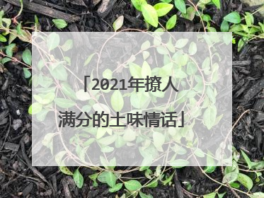 2021年撩人满分的土味情话