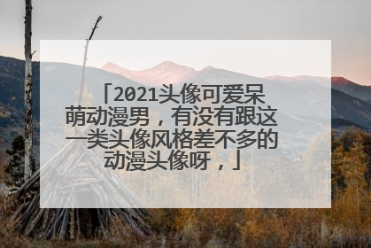 2021头像可爱呆萌动漫男,有没有跟这一类头像风格差不多的动漫头像呀,