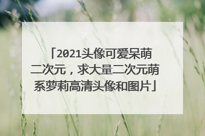 2021头像可爱呆萌二次元,求大量二次元萌系萝莉高清头像和图片