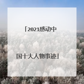 2021感动中国十大人物事迹