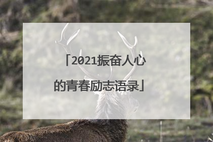 2021振奋人心的青春励志语录