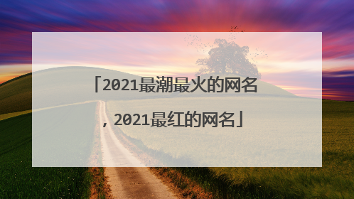 2021最潮最火的网名,2021最红的网名