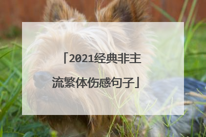 2021经典非主流繁体伤感句子