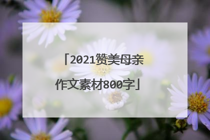 2021赞美母亲作文素材800字