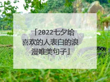 2022七夕给喜欢的人表白的浪漫唯美句子