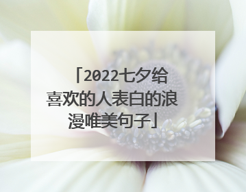 2022七夕给喜欢的人表白的浪漫唯美句子