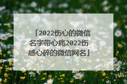 2022伤心的微信名字带心痛2022伤感心碎的微信网名