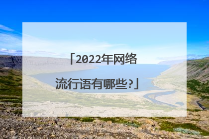 2022年网络流行语有哪些?