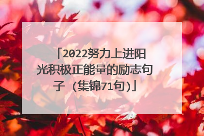 2022努力上进阳光积极正能量的励志句子 (集锦71句)