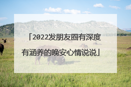 2022发朋友圈有深度有涵养的晚安心情说说