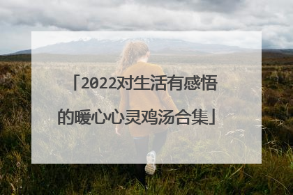 2022对生活有感悟的暖心心灵鸡汤合集