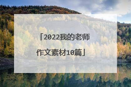 2022我的老师作文素材10篇