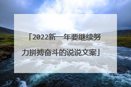 2022新一年要继续努力拼搏奋斗的说说文案