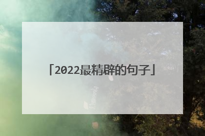 2022最精辟的句子