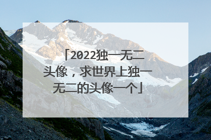 2022独一无二头像,求世界上独一无二的头像一个