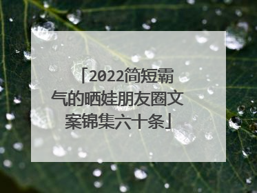 2022简短霸气的晒娃朋友圈文案锦集六十条