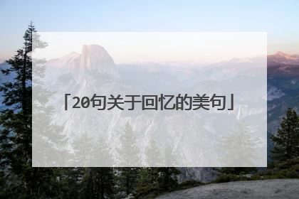 20句关于回忆的美句