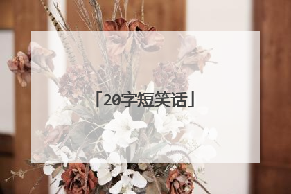 20字短笑话